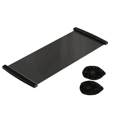 Slide Board for Skating and Core Training, 140 cm, with Shoe Covers