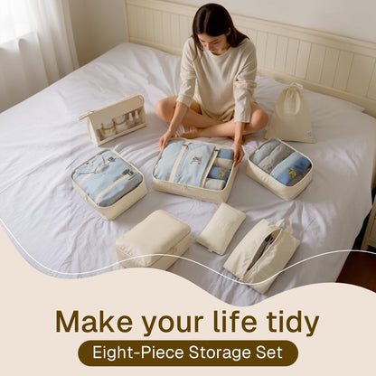 Eight-Piece Packing Cube Set with Shoe, Toiletry and Laundry Bags - Image 5