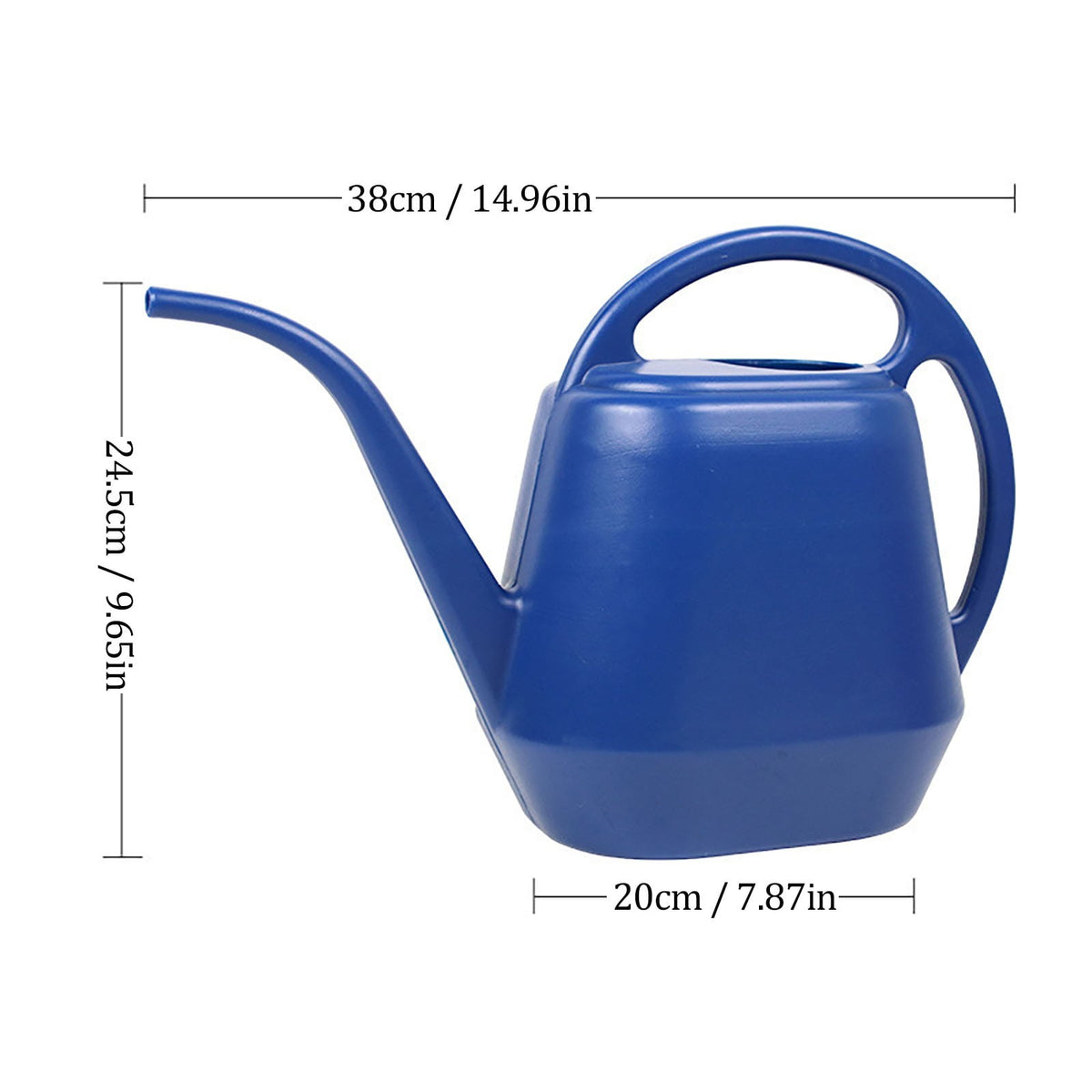 Small Long-Spout Watering Can for Indoor Plants, Blue Plastic - Image 3