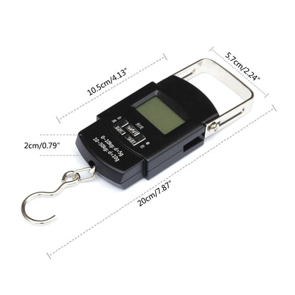 Digital Hanging Luggage Scale with Hook, 110 lb Capacity, Backlit - Image 3