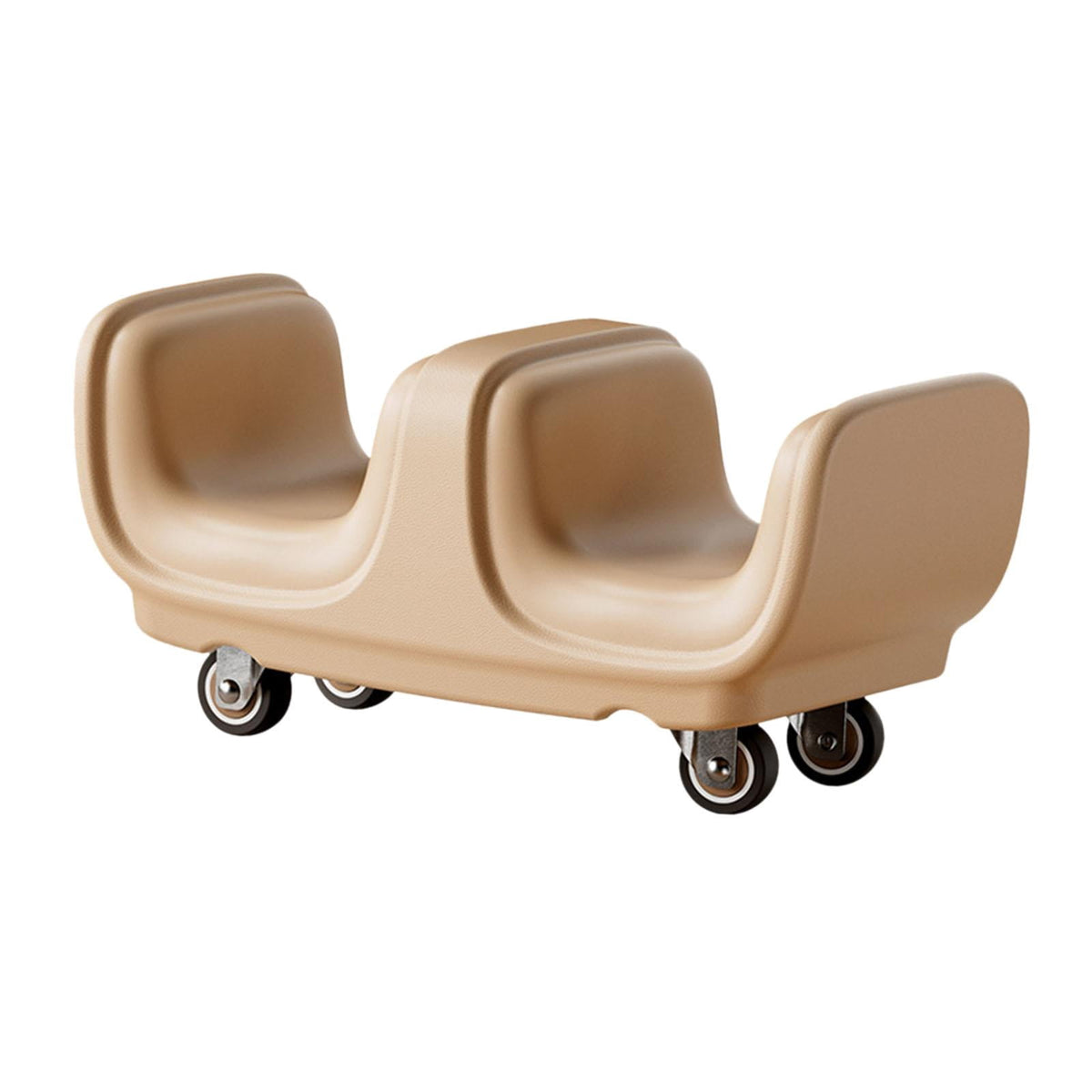 Four-Wheel Ab Roller with Padded Leg Rest and Push-Up Handles - Image 4