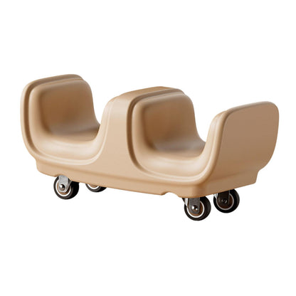 Four-Wheel Ab Roller with Padded Leg Rest and Push-Up Handles - Image 4