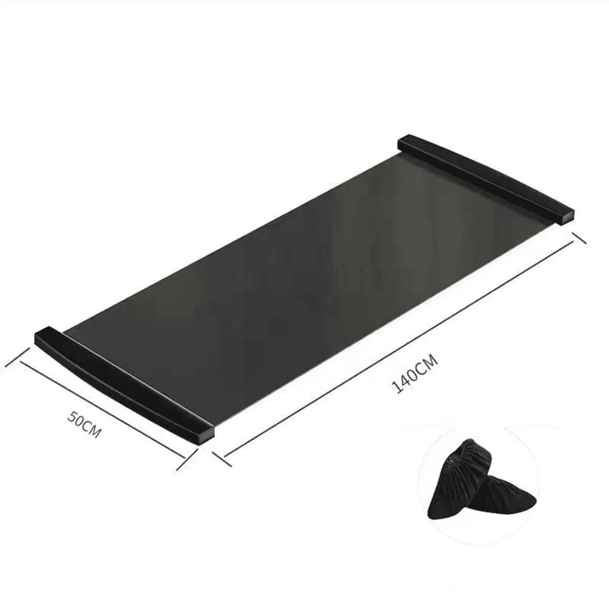 Slide Board for Skating and Core Training, 140 cm, with Shoe Covers - Image 6