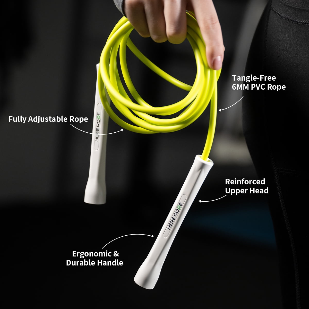 Adjustable Speed Jump Rope with 6 mm PVC Cord and Non-Kink Handles - Image 3