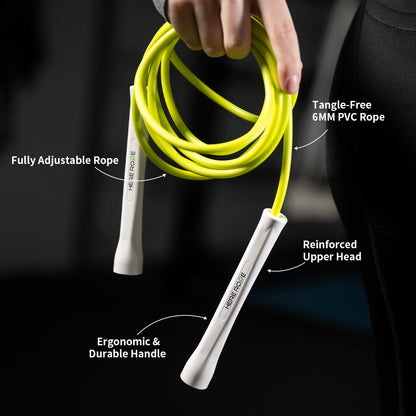 Adjustable Speed Jump Rope with 6 mm PVC Cord and Non-Kink Handles - Image 3