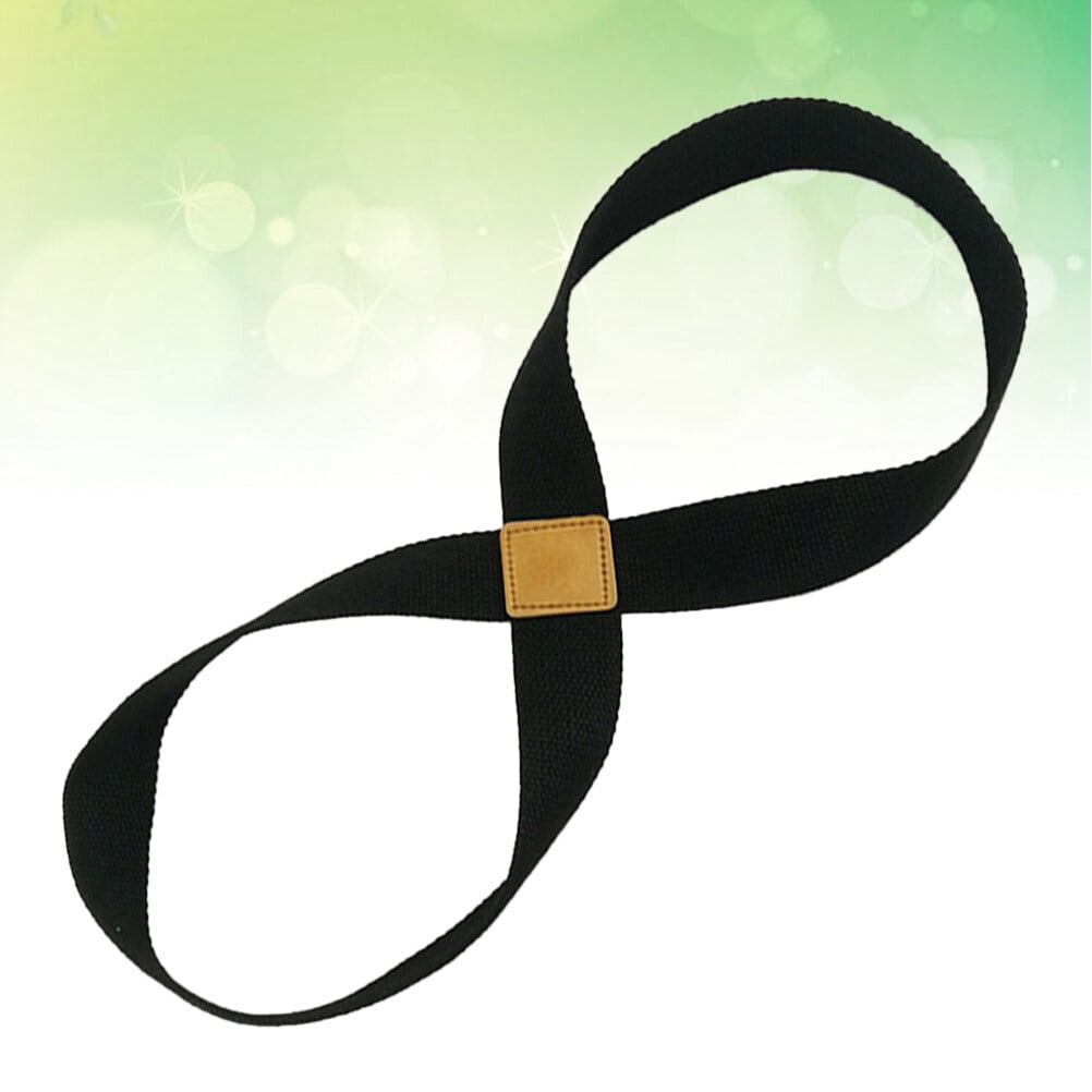 Cotton Stretching Strap for Yoga and Pilates, 50 by 3.8 cm, Black - Image 4