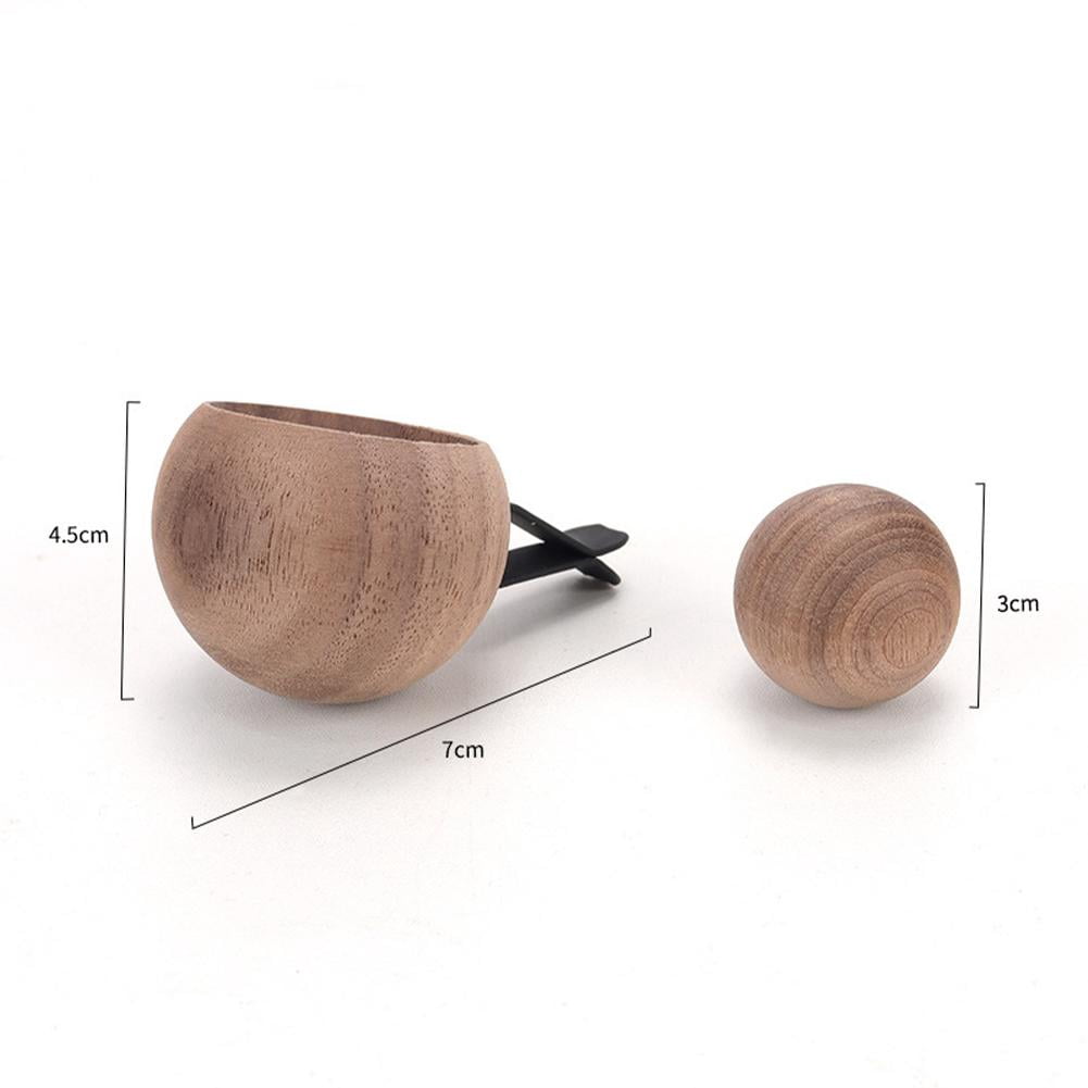 Walnut Wood Vent Clip Diffuser for Essential Oils, Reusable - Image 4