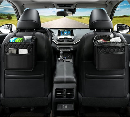 Hanging Back-Seat Car Organiser in Faux Leather, 10 by 10 Inches - Image 6