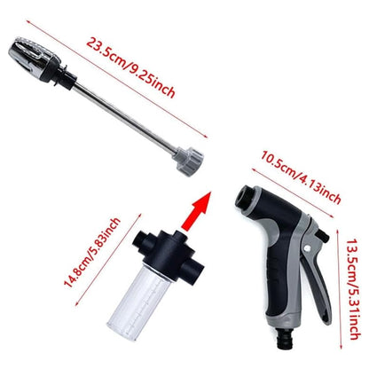 Garden Hose Foam Nozzle with 3.5 oz Soap Bottle and Brass Tip - Image 6