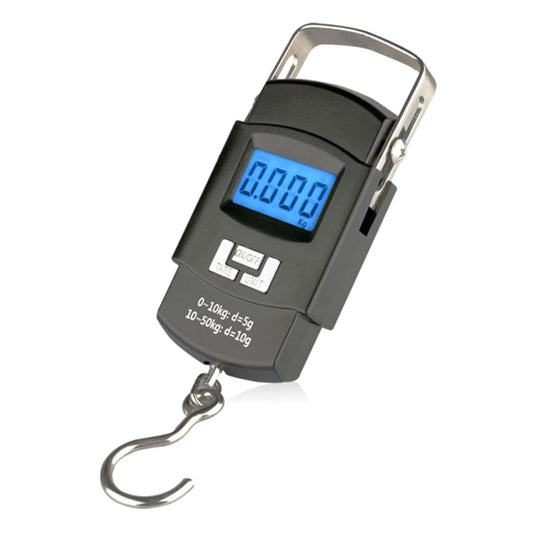 Digital Hanging Luggage Scale with Hook, 110 lb Capacity, Backlit