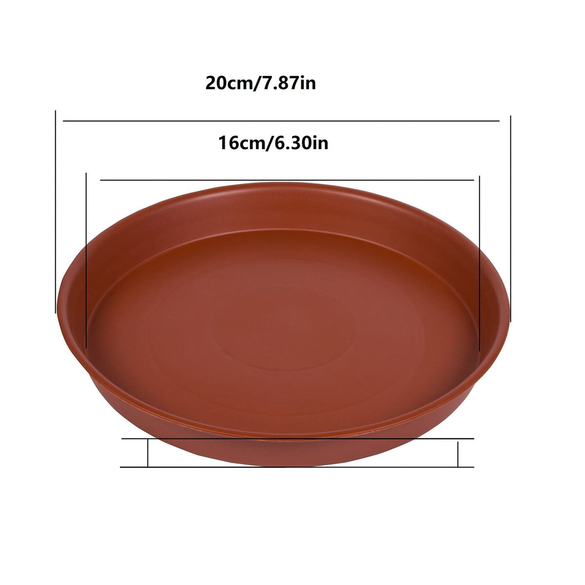 Round Plastic Plant Saucer with Lace Rim, 10 Inch Drip Tray - Image 4