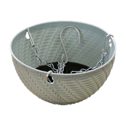 Hanging Iron Planter with Chain and Drainage Plug, 5.91 Inches