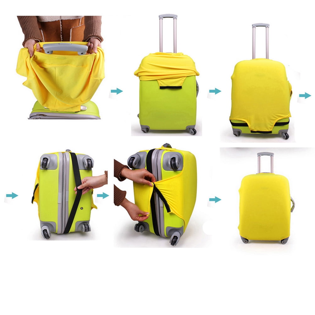 Stretch Fabric Suitcase Cover for 22 to 24 Inch Cases, Purple - Image 3