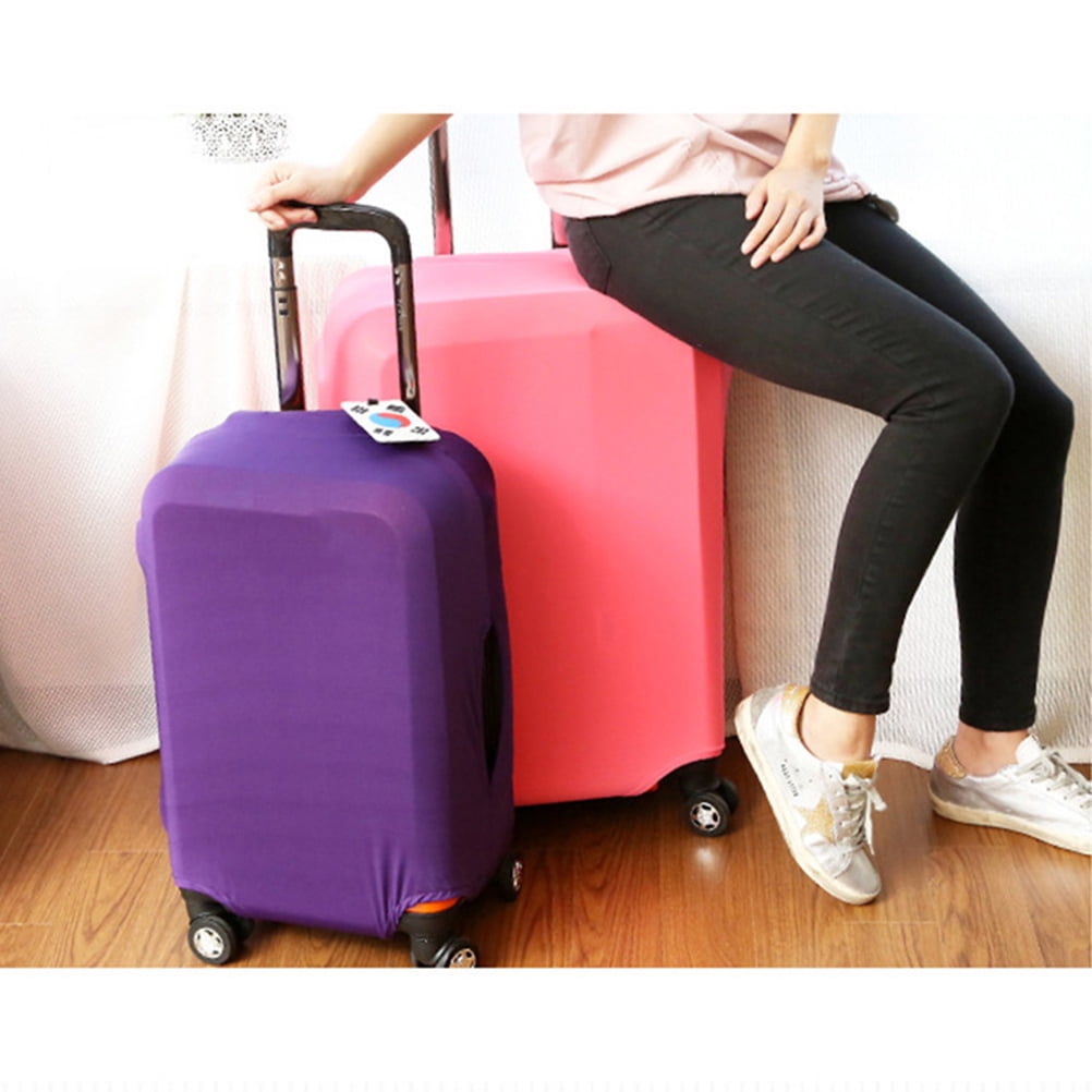 Stretch Fabric Suitcase Cover for 22 to 24 Inch Cases, Purple - Image 2