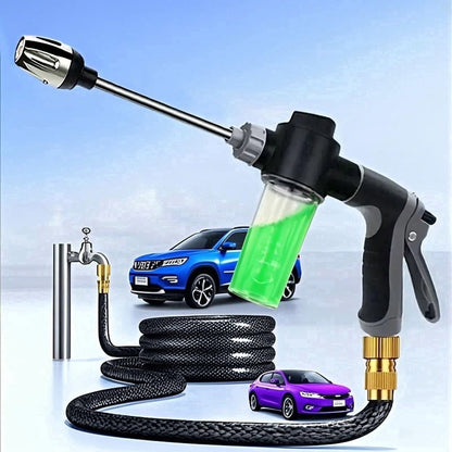 Garden Hose Foam Nozzle with 3.5 oz Soap Bottle and Brass Tip - Image 2
