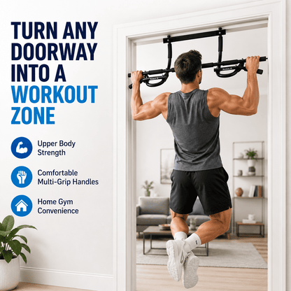 Multi-Grip Doorway Pull-Up Bar with 12 Hand Positions, 300 lb Rated - Image 6