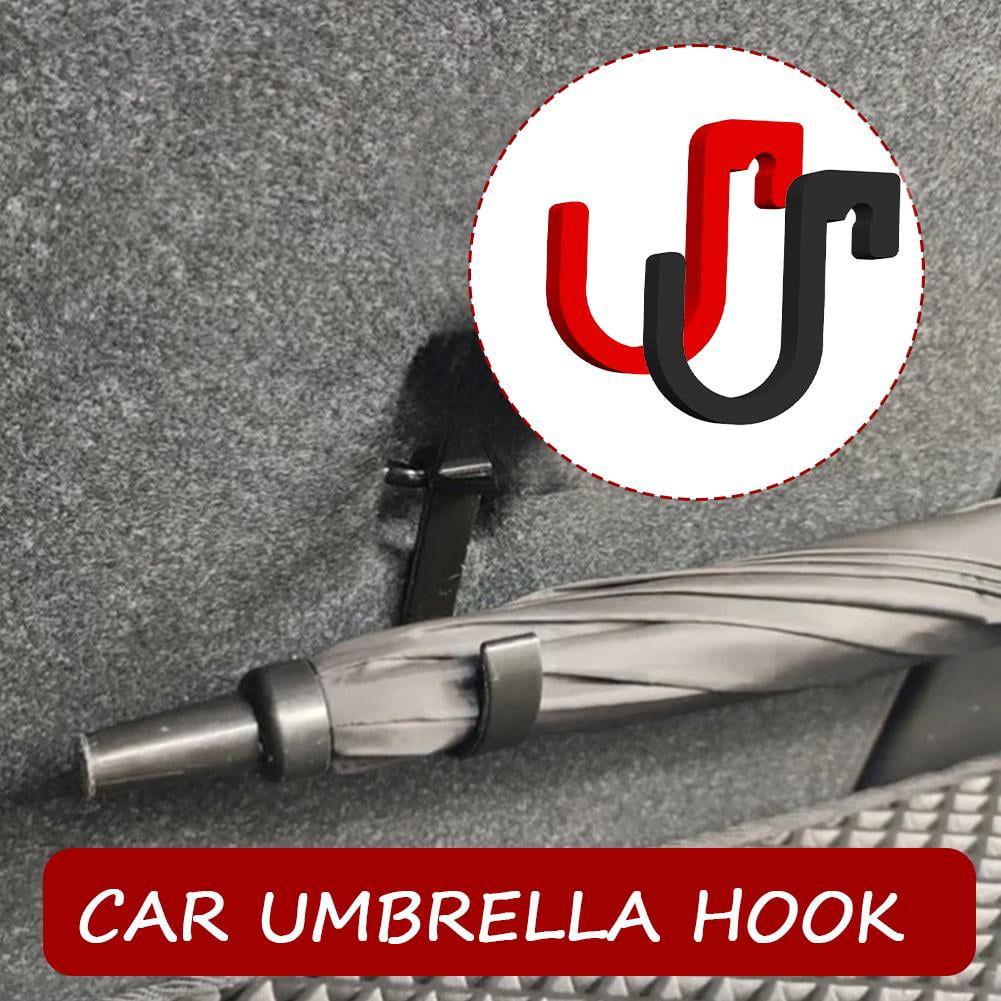 Car Umbrella and Bag Hooks, No-Drill Mount, Set of 2 - Image 4