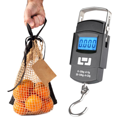 Digital Hanging Luggage Scale with Hook, 110 lb Capacity, Backlit - Image 4
