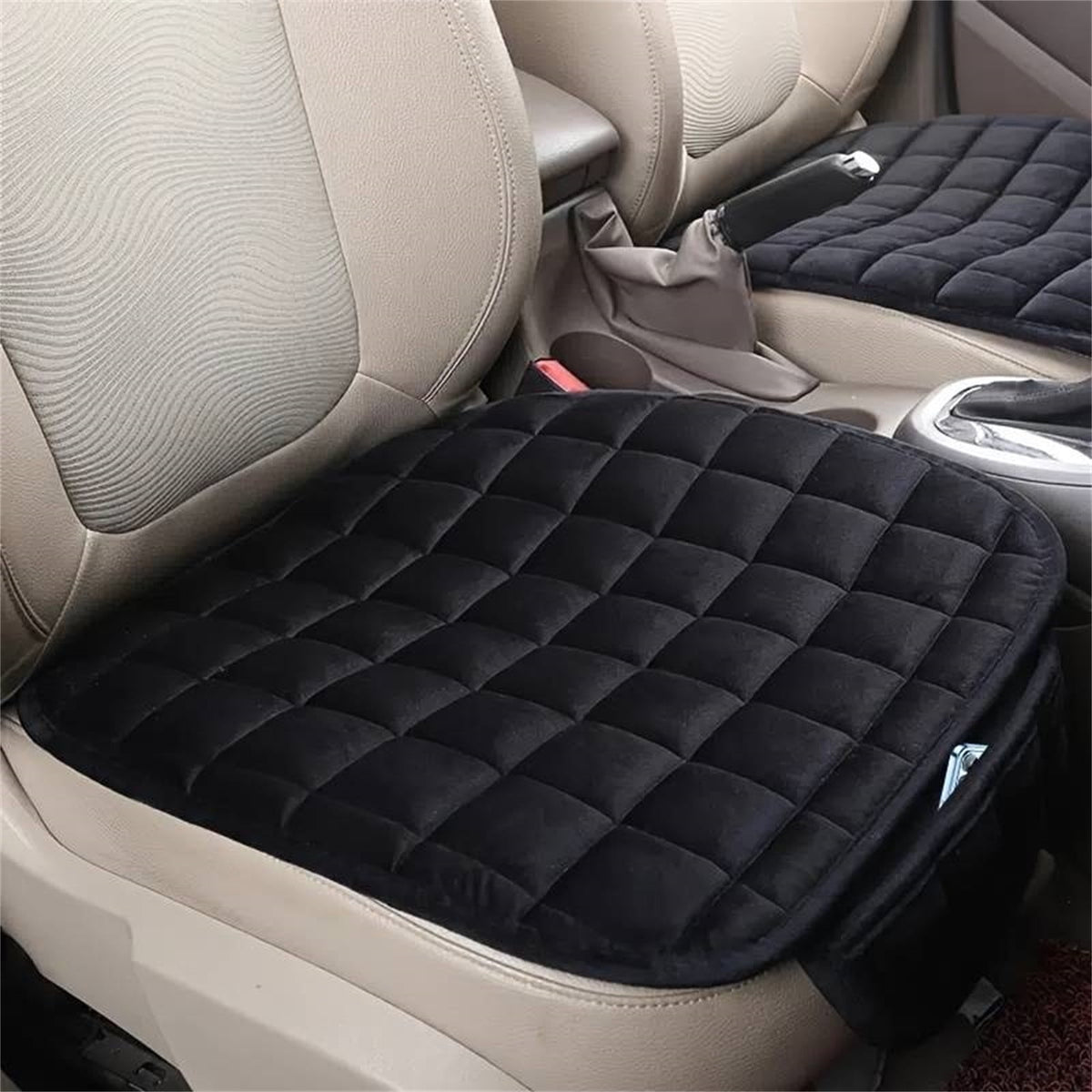 Memory Foam Car Seat Cushion with Non-Slip Base and Storage Pouch - Image 4