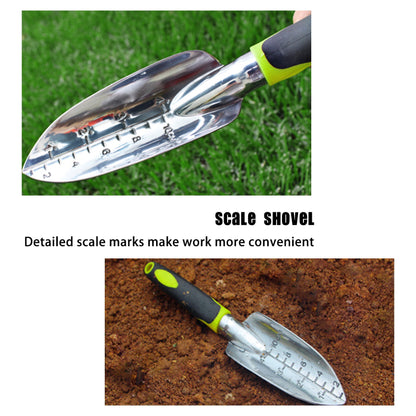 Aluminium Garden Trowel with Depth Scale and Hanging Hole, Green - Image 5