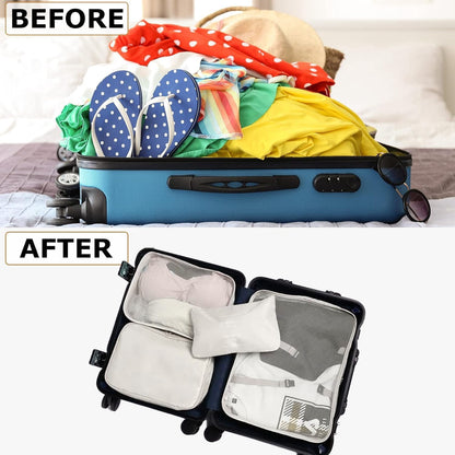 Eight-Piece Packing Cube Set with Shoe, Toiletry and Laundry Bags - Image 4