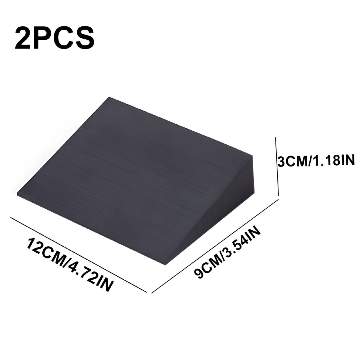 Squat Wedge Blocks in EVA Foam, 12 by 9 by 3 cm, Pair - Image 2