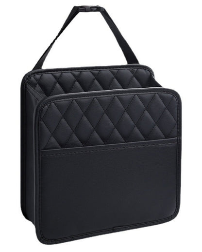 Hanging Back-Seat Car Organiser in Faux Leather, 10 by 10 Inches