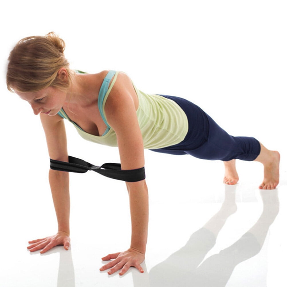 Cotton Stretching Strap for Yoga and Pilates, 50 by 3.8 cm, Black - Image 6