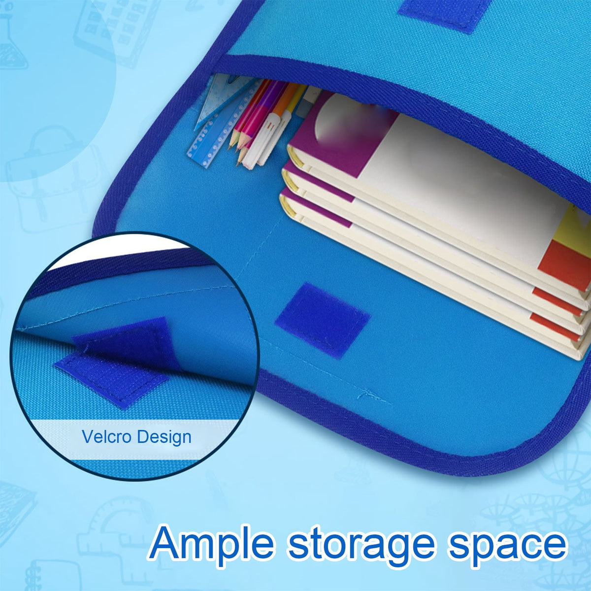 Nylon Document and Book Pouch with Carry Handle - Image 4