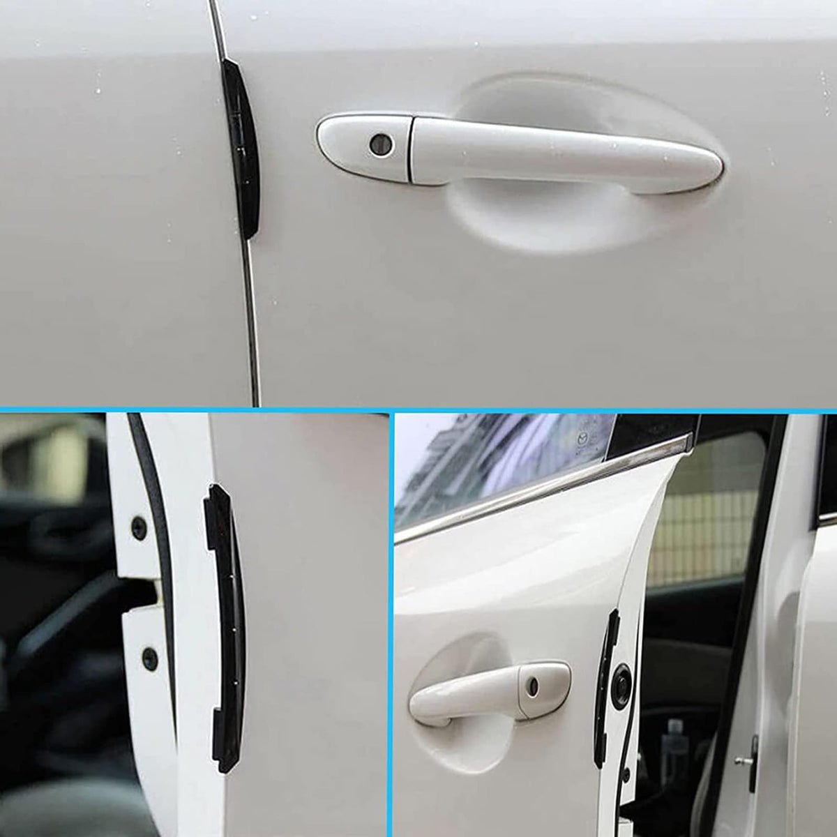 Adhesive Door Edge Guards in EVA Foam, Black, Set of 4 - Image 4