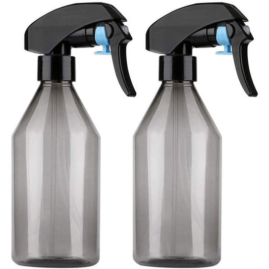 Plant Mister Spray Bottles in Grey Plastic, 10 oz, Set of 2