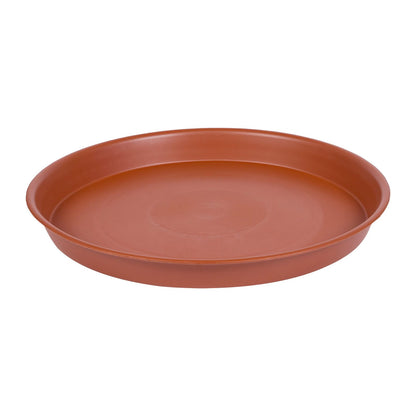 Round Plastic Plant Saucer with Lace Rim, 10 Inch Drip Tray