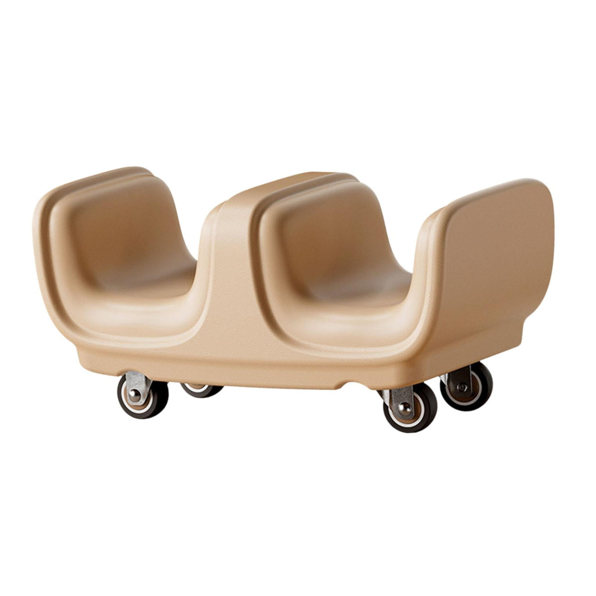 Four-Wheel Ab Roller with Padded Leg Rest and Push-Up Handles - Image 3