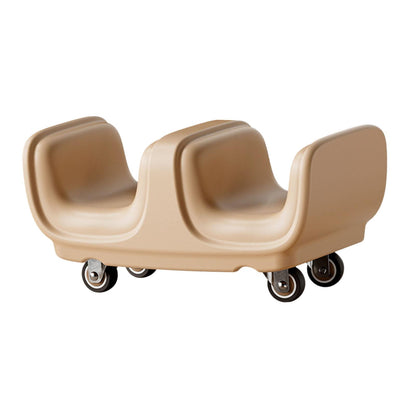 Four-Wheel Ab Roller with Padded Leg Rest and Push-Up Handles - Image 3