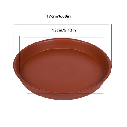 Round Plastic Plant Saucer with Lace Rim, 10 Inch Drip Tray - Image 3