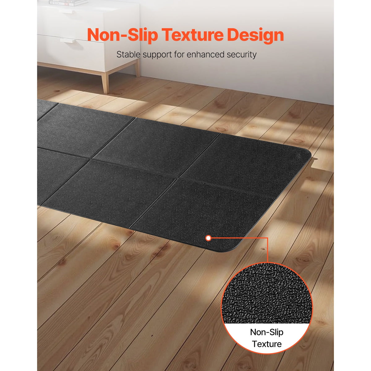 Foldable Treadmill and Equipment Mat in PVC, 24 by 68 Inches - Image 4