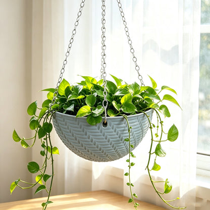 Hanging Iron Planter with Chain and Drainage Plug, 5.91 Inches - Image 5
