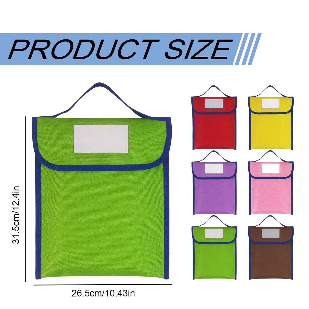 Nylon Document and Book Pouch with Carry Handle - Image 3