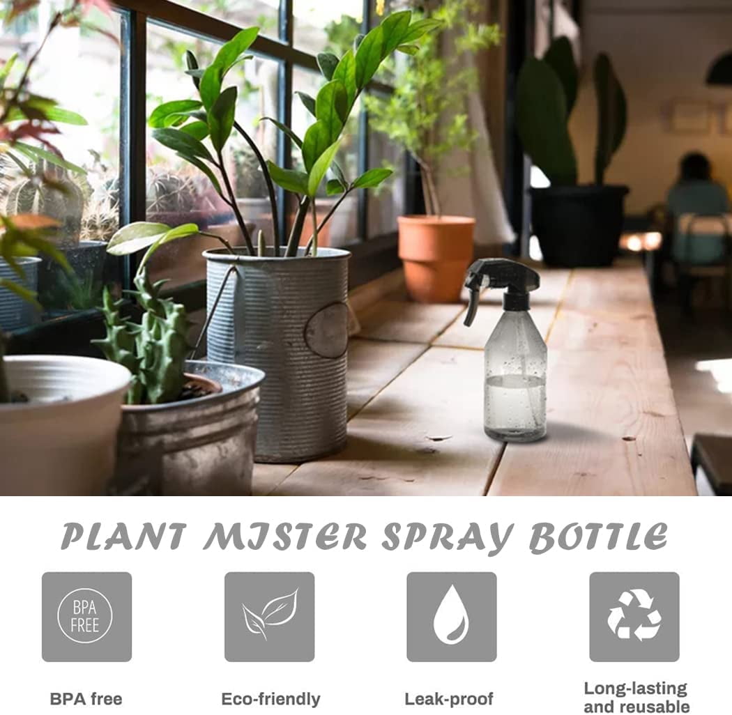 Plant Mister Spray Bottles in Grey Plastic, 10 oz, Set of 2 - Image 6