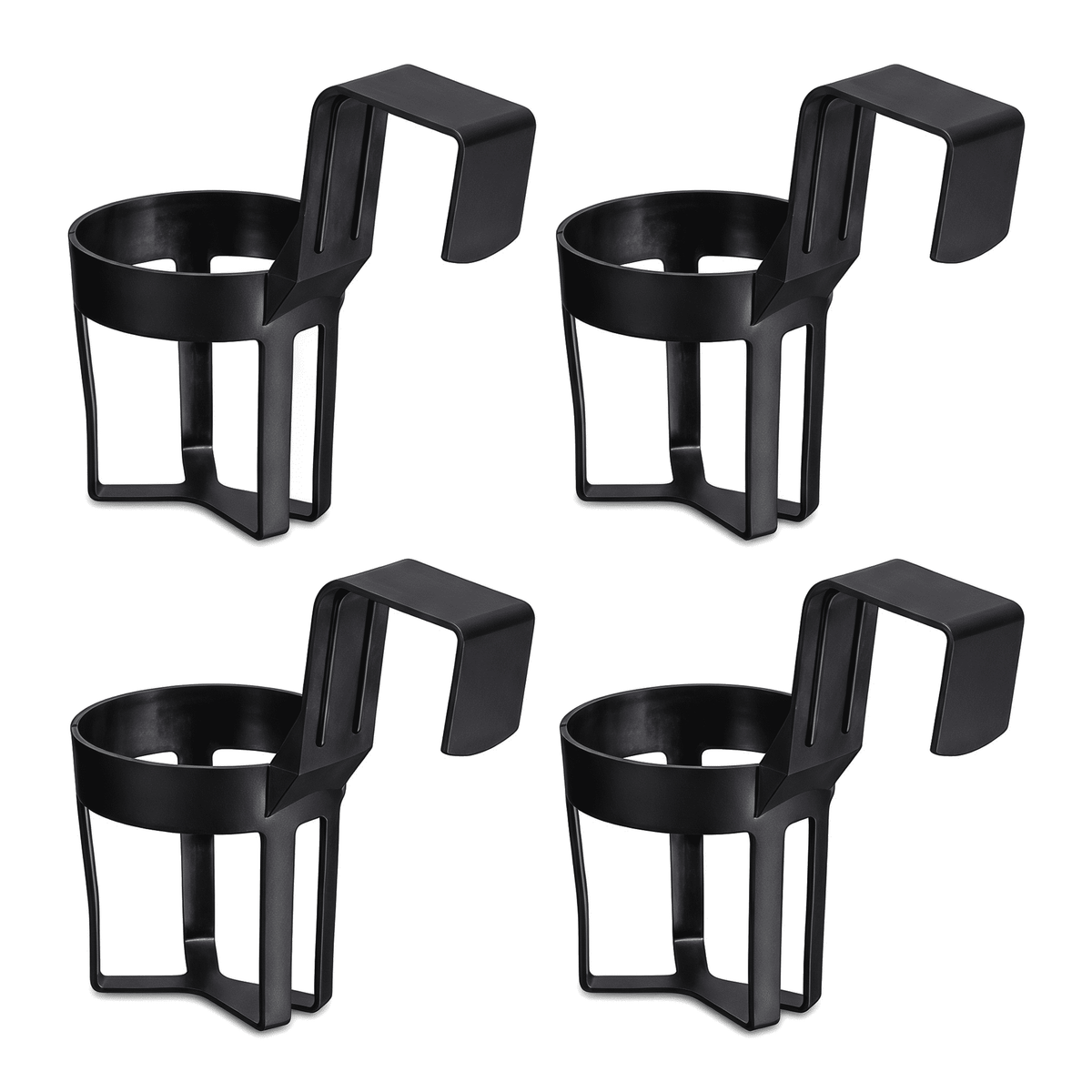 Clip-On Car Cup Holders with Container Hook, 5.5 Inches, 4 Pack