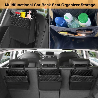 Hanging Back-Seat Car Organiser in Faux Leather, 10 by 10 Inches - Image 5