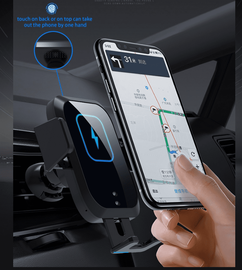 Auto-Clamping Wireless Car Charger Mount for Air Vents, 15 W - Image 4