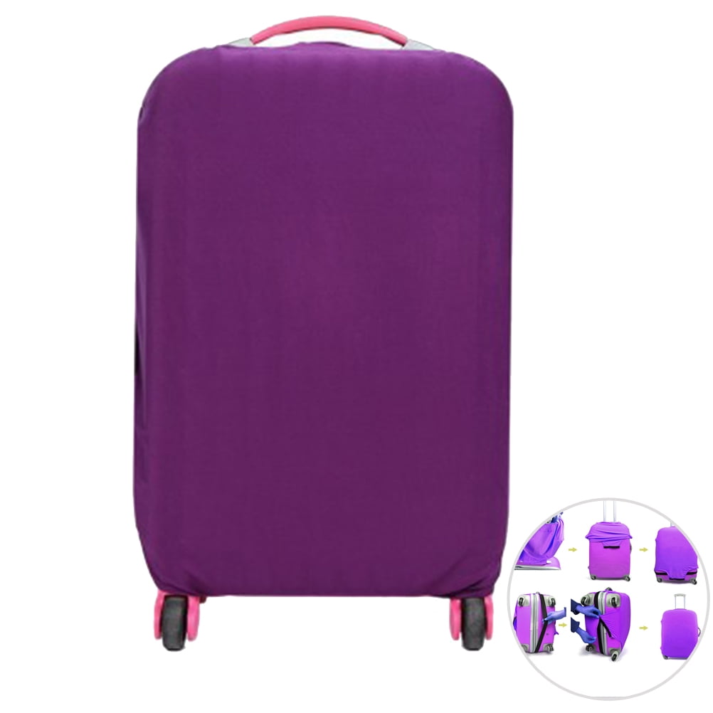 Stretch Fabric Suitcase Cover for 22 to 24 Inch Cases, Purple - Image 5