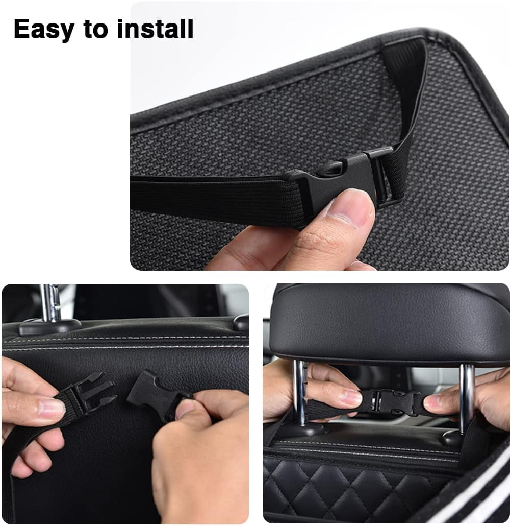 Hanging Back-Seat Car Organiser in Faux Leather, 10 by 10 Inches - Image 3