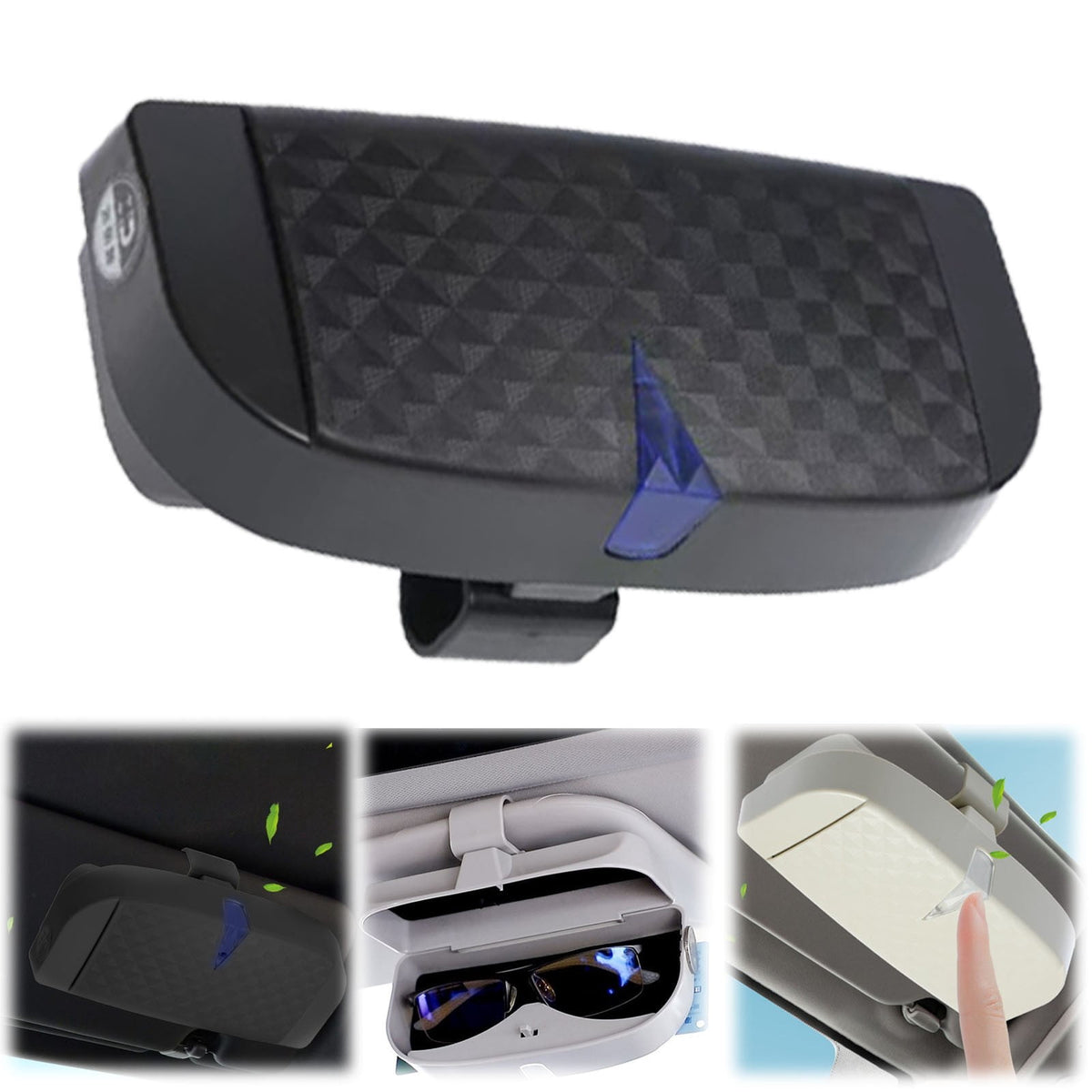 Magnetic Sunglasses Case for the Car Sun Visor, Clip-On - Image 2