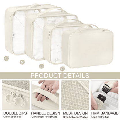 Eight-Piece Packing Cube Set with Shoe, Toiletry and Laundry Bags - Image 3