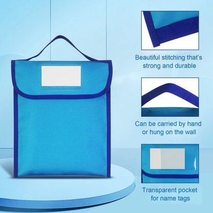Nylon Document and Book Pouch with Carry Handle - Image 5
